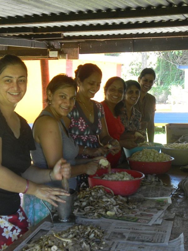 AOL vounteer Ashwini came all the way from Suva to help in food preparation